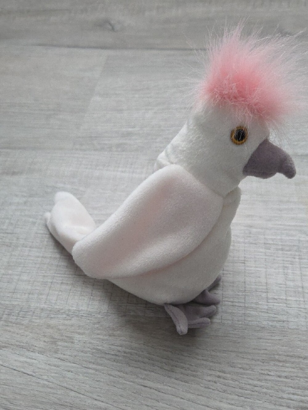 Ty Kuku Cockatoo Plush - White & Pink - Picture 5 of 6